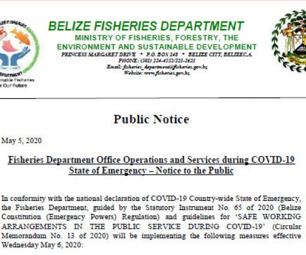 Public Notice:  Office Operations and Services during COVID-19 State of Emergency